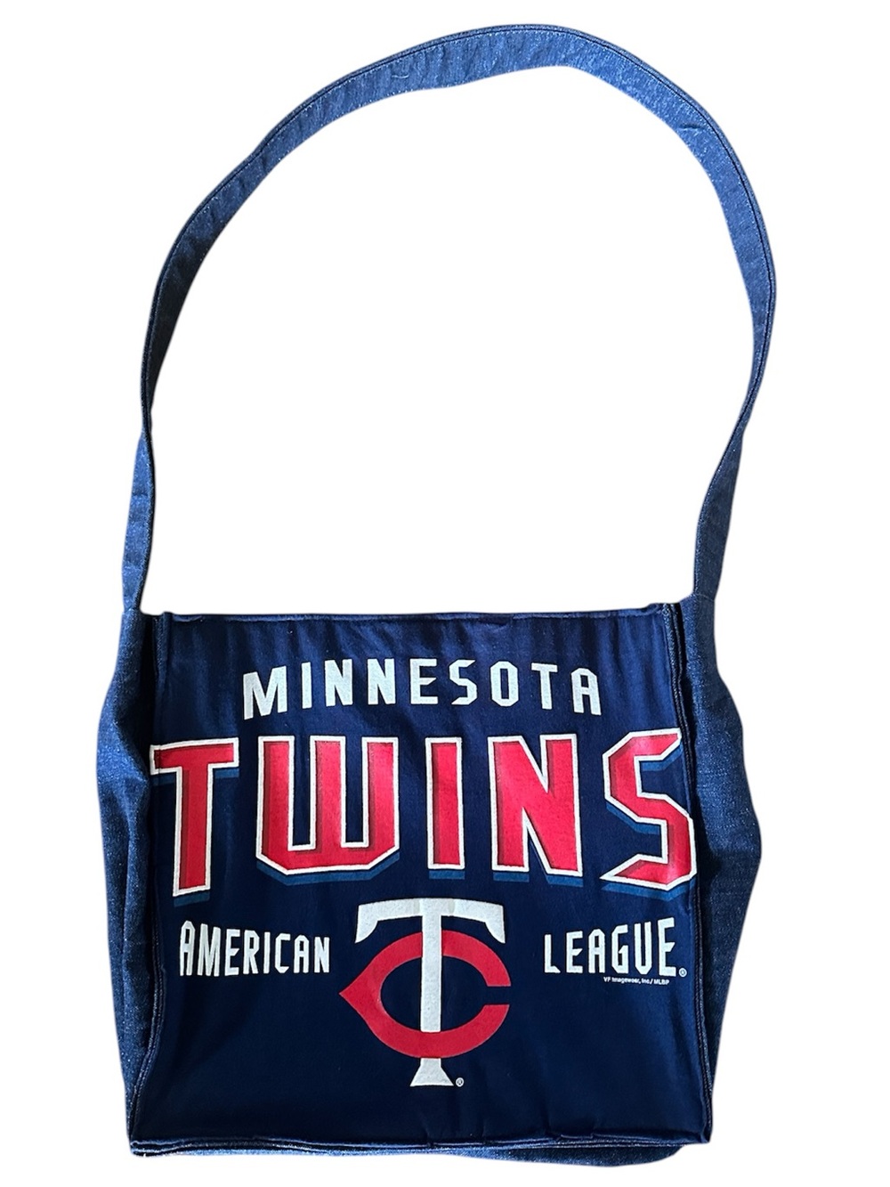 Minnesota Twins Denim Shoulder Bag Carry All Crossbody MLB Unique MN
